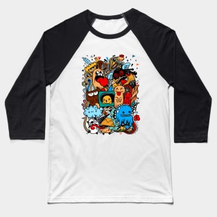 Monster abstract  drawing graffiti Baseball T-Shirt